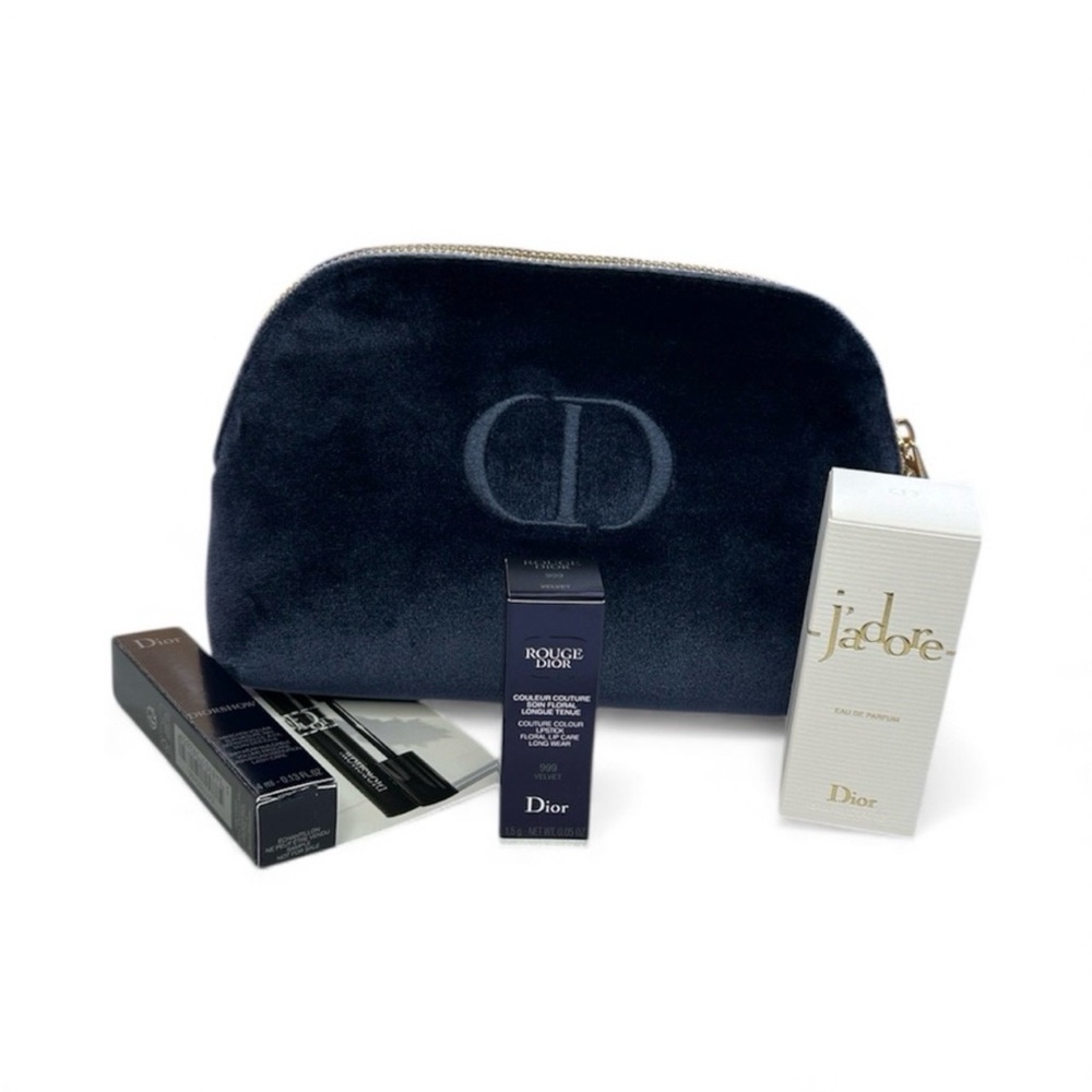 Dior Beauty Cosmetic Pouch, J’adore, Mascara and Lipstick Gift Set NWT